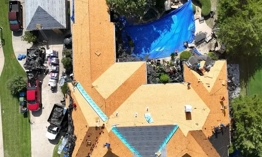 Professional Storm Damage Roof Repair being performed in Orangeburg